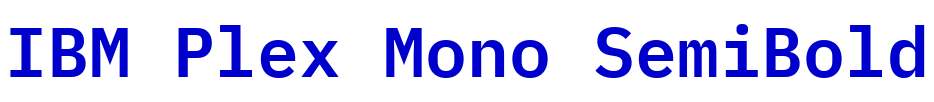 IBM Plex Mono SemiBold الخط